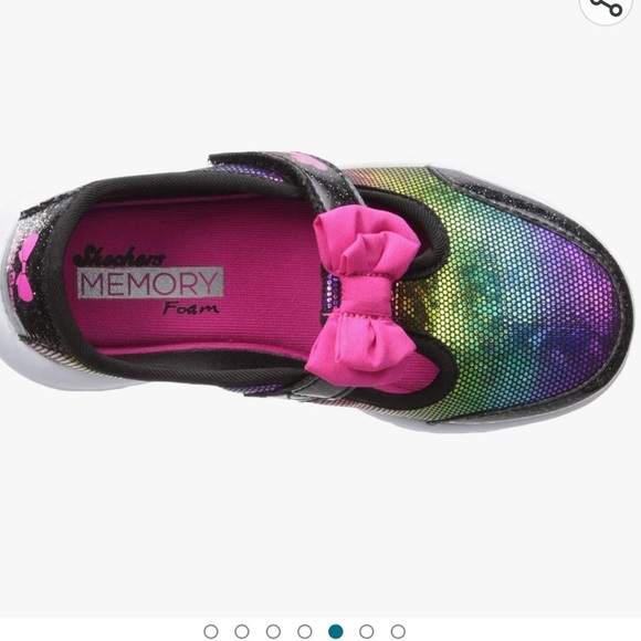 SKECHERS Bitty Bow Memory Foam Child Go Walk Joy-Bitty Glam Colorful Sneaker 5 - Picture 12 of 12